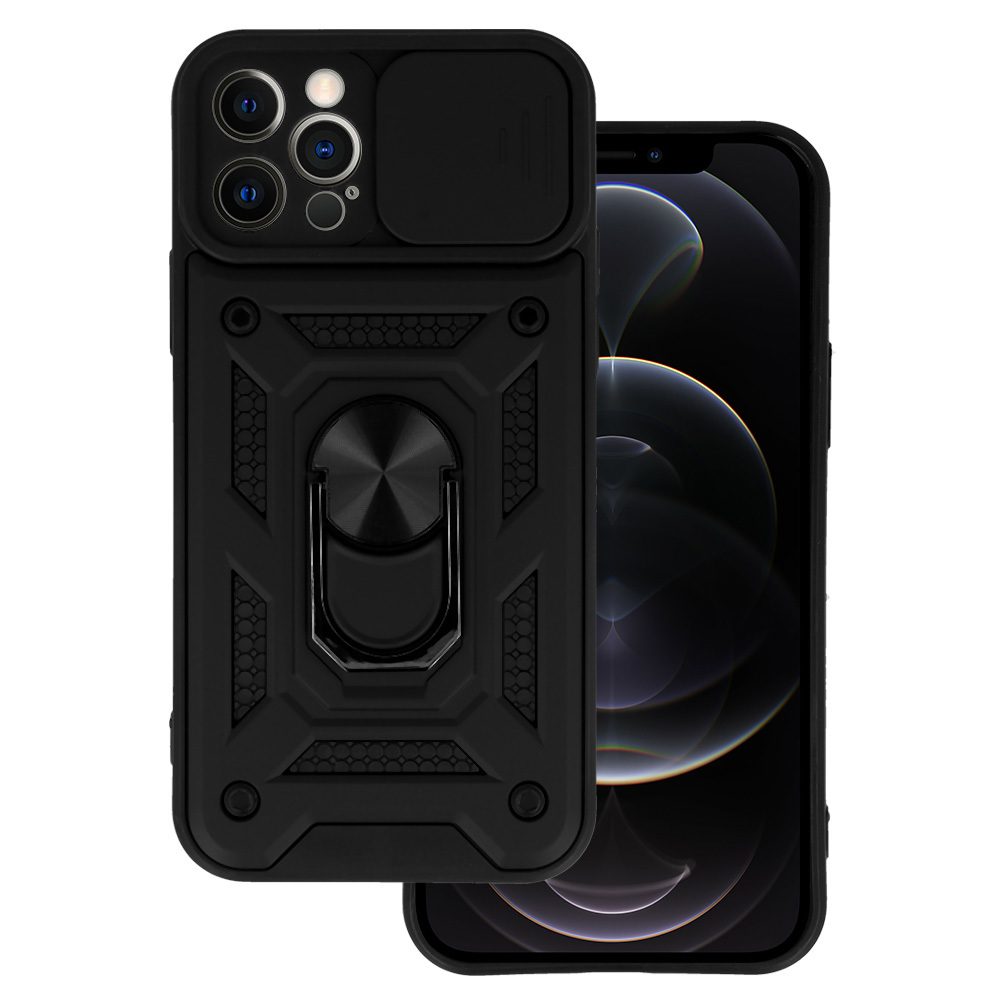 Slide Camera Armor Tok, IPhone 11 Pro Max, Fekete