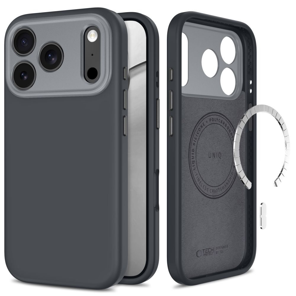 Husă Tech-Protect Uniq MagSafe CC, iPhone 17 Pro Max / 18 Pro Max, gri