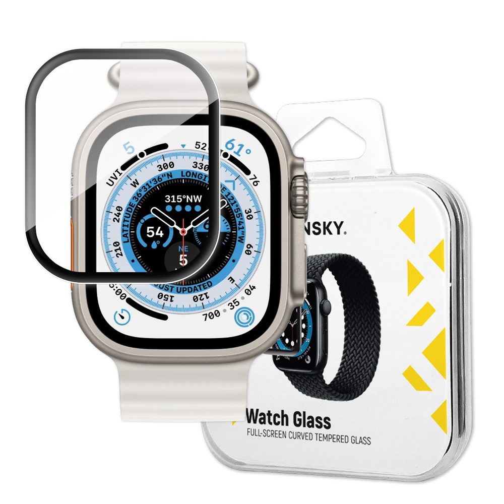 Wozinsky Watch Glass Hibridno Steklo, Apple Watch Ultra 49mm, črna