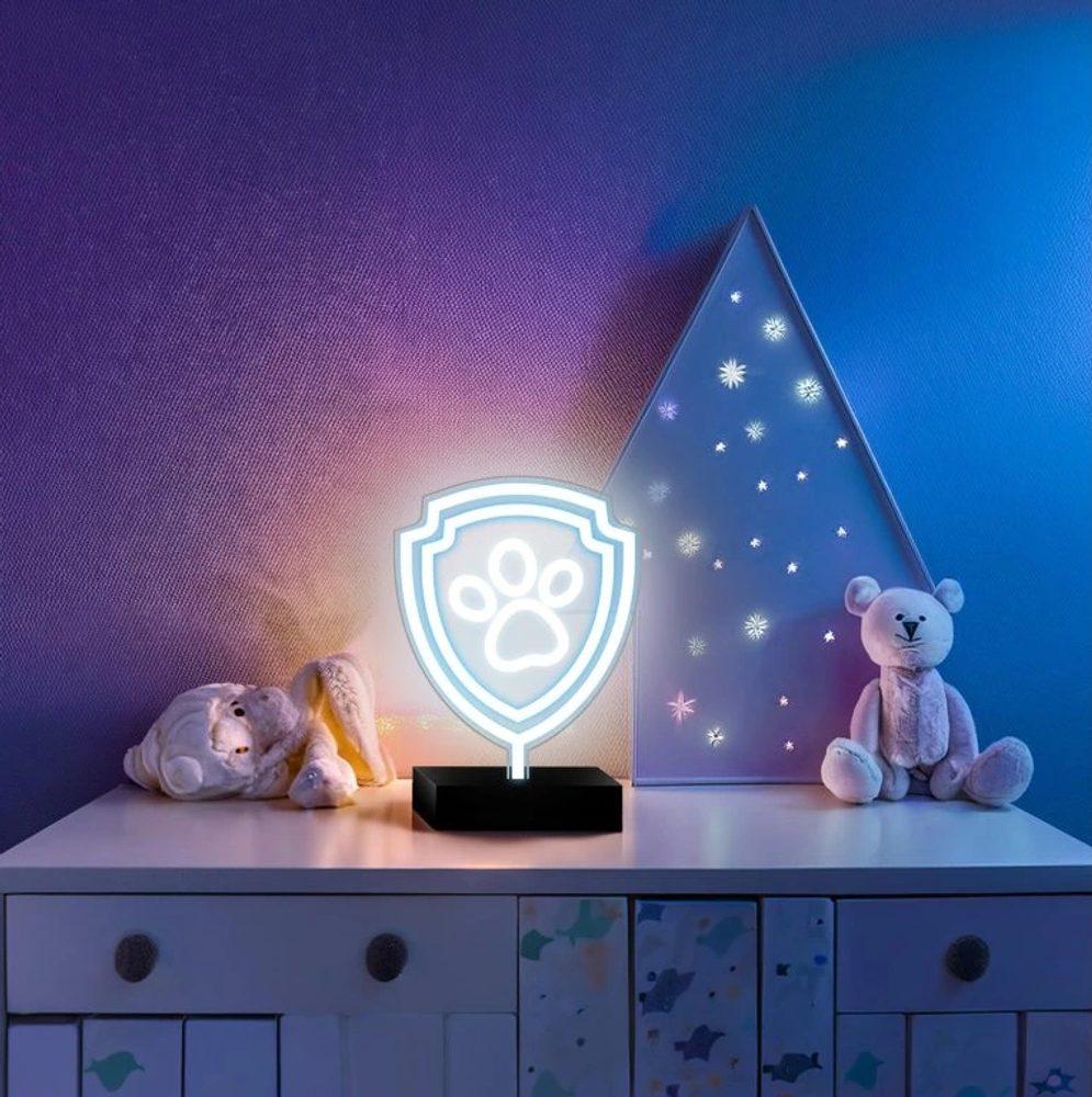 Neónová LED lampa na stojane Labková patrola - Labka