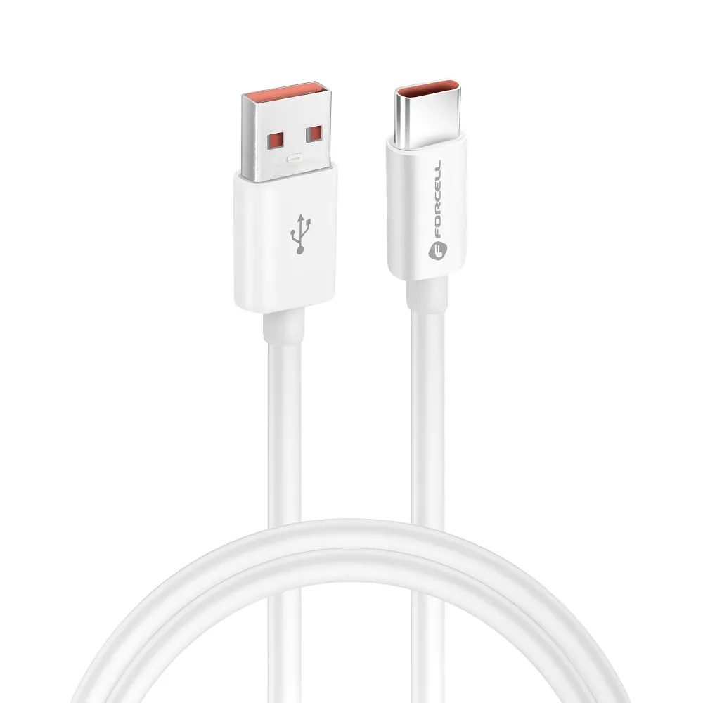 Forcell Kábel USB A - USB-C, QC4.0, 3A/20V, 60W, C336, 1 M, Biely