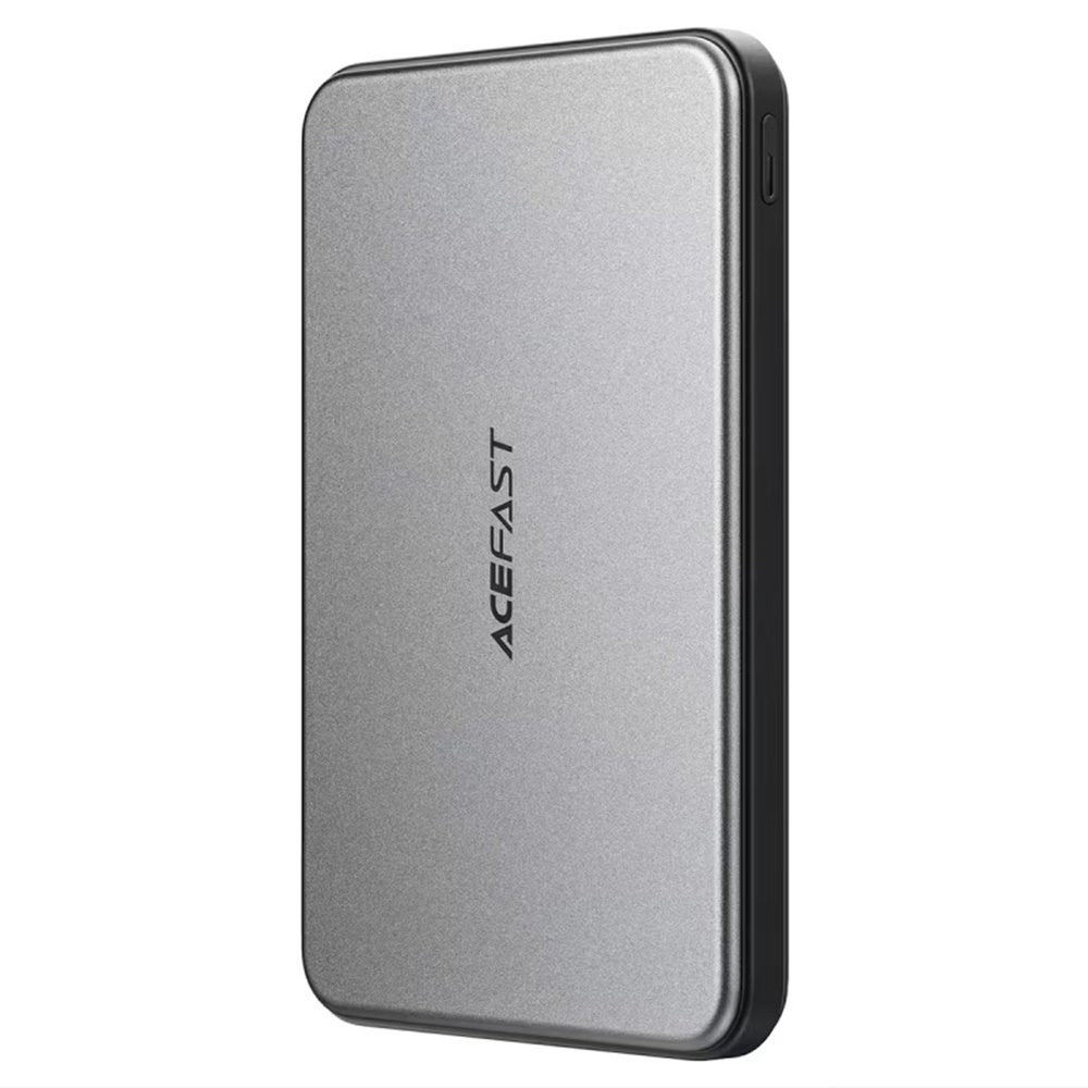 Acefast MagSafe bezdrôtová powerbanka (M30) 5000 mAh, 2x USB-C, USB-C kábel, 20 W, čierna