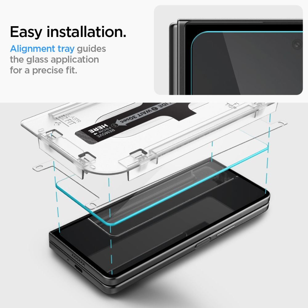 Spigen Glass.TR EZFit Z Aplikatorjem, 2 Kosa, Zaščitno Kaljeno Steklo, Samsung Galaxy Z Fold 5