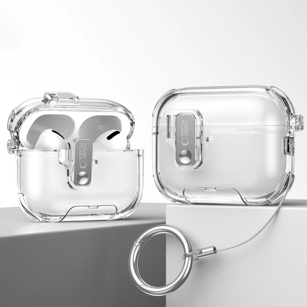 Tech-Protect Bounce Pro puzdro, Apple AirPods Pro 3, priehľadné