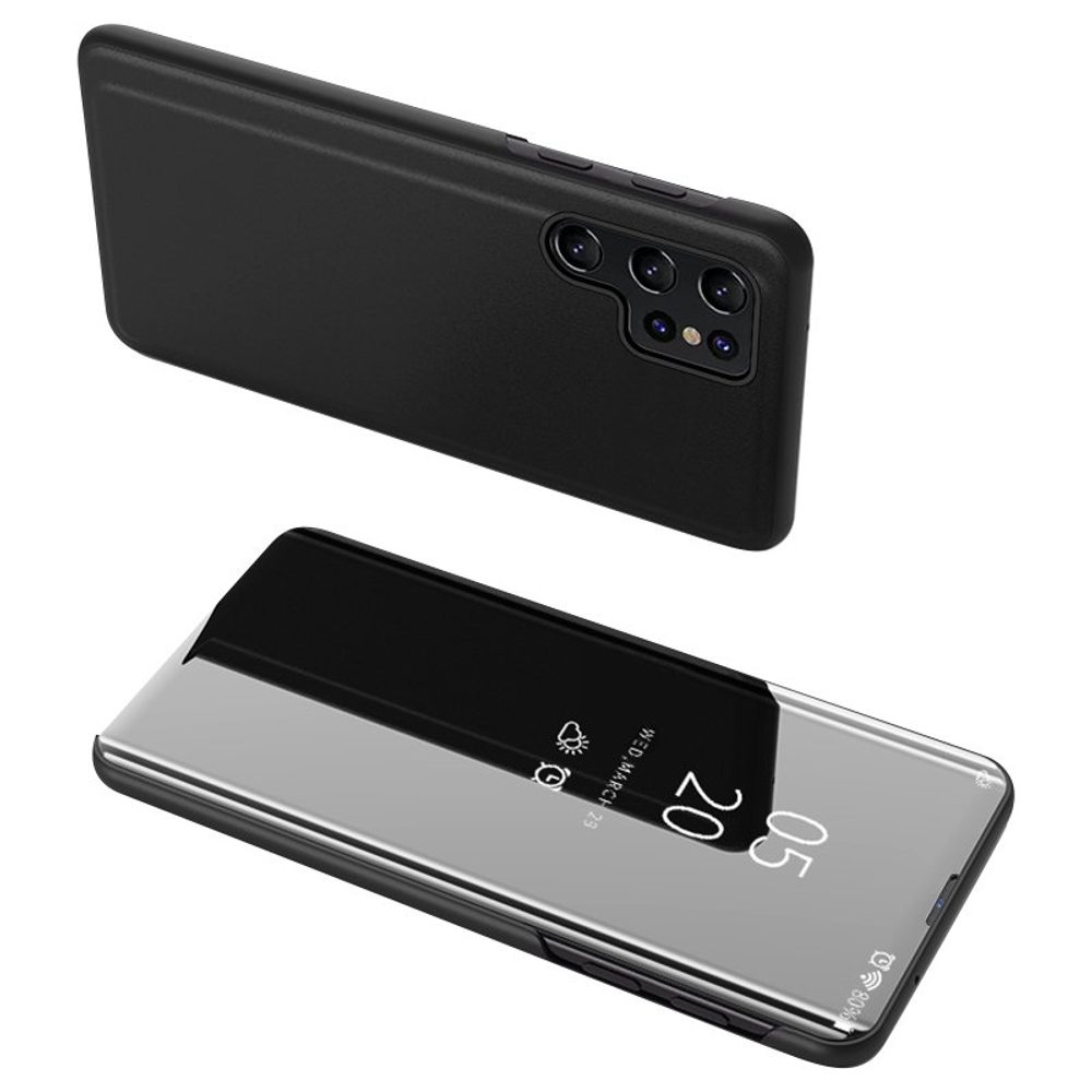 Clear View černé Pouzdro Na Telefon Samsung Galaxy S23 Ultra