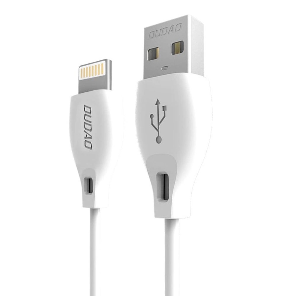 Dudao USB kábel - Lightning, 2,4A, 1m, fehér