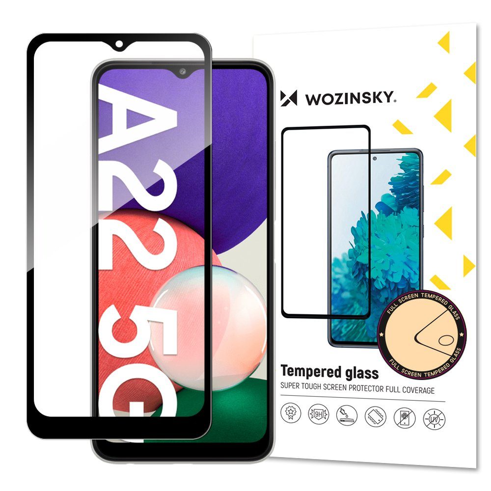 5D Tvrdené Sklo Pre Samsung Galaxy A22 5G, čierne