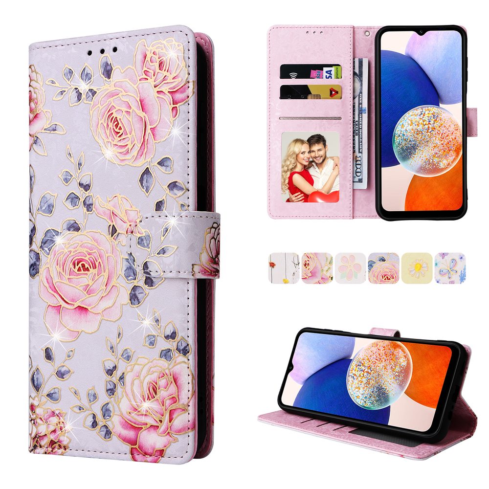 Levně Magnet Case, Samsung Galaxy A15, růže