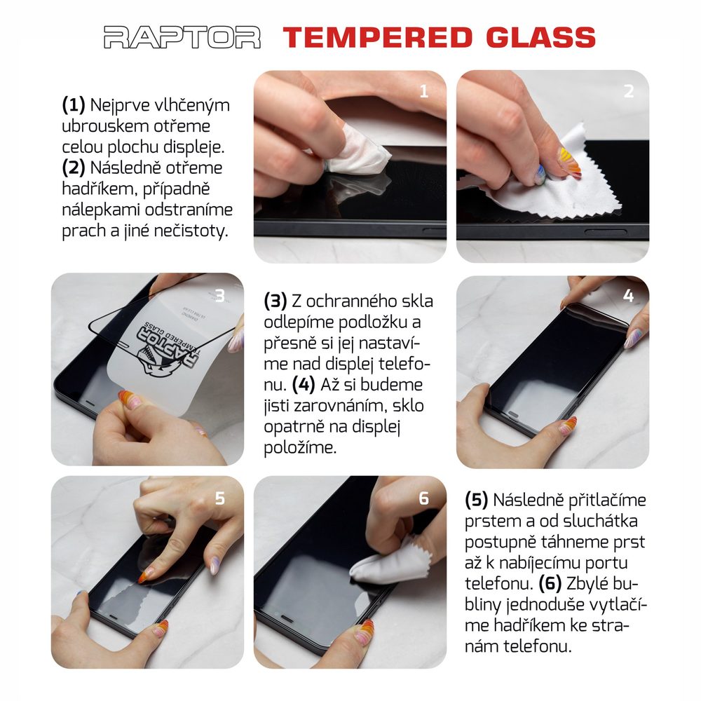 Swissten Raptor Diamond Ultra Clear 3D Kaljeno Steklo, IPhone 14 Plus, črno