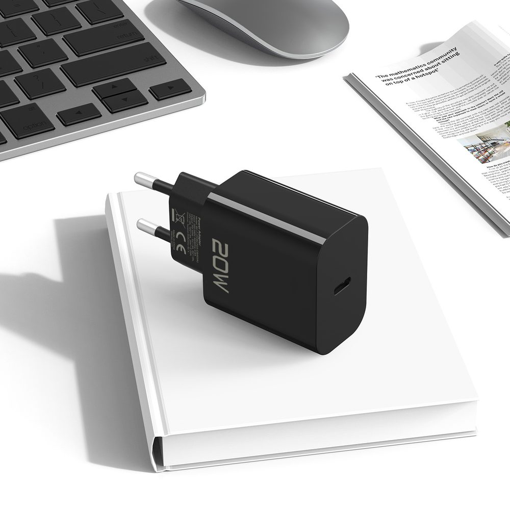 Blavec nabíjačka BC-9, PD 20W 3A, USB-C, čierna