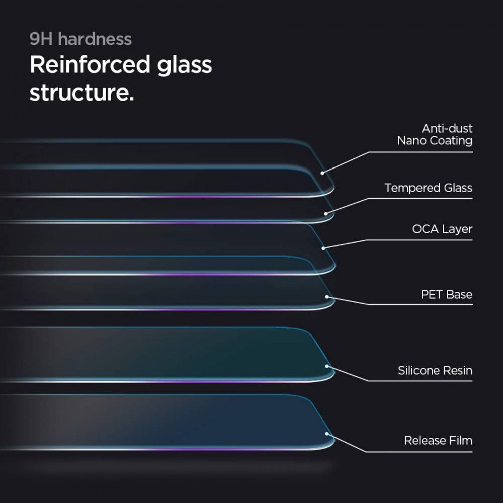 Spigen Glass ALM Glas.TR 2 Kosa Z Aplikatorjem, Zaščitno Kaljeno Steklo, IPhone XR / 11