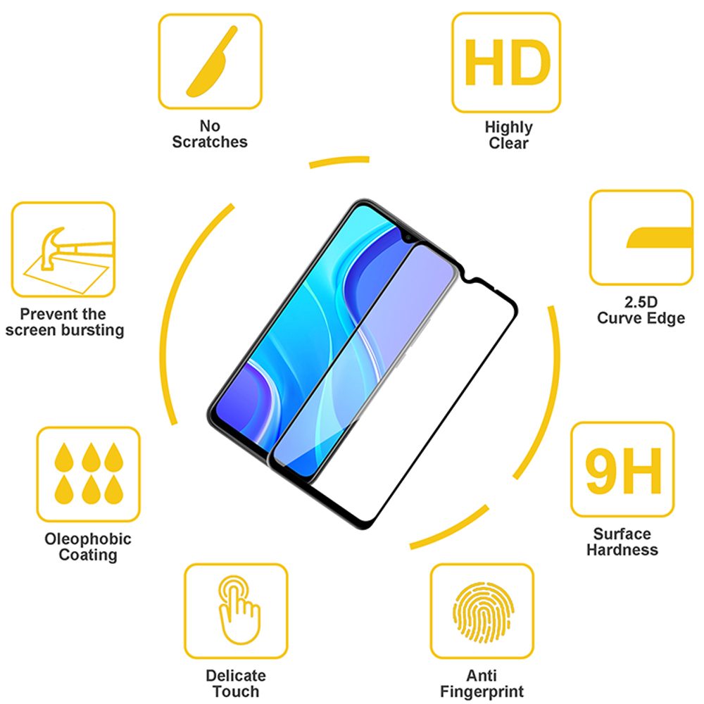 Privacy 5D Edzett üveg, Xiaomi Redmi 10 2022