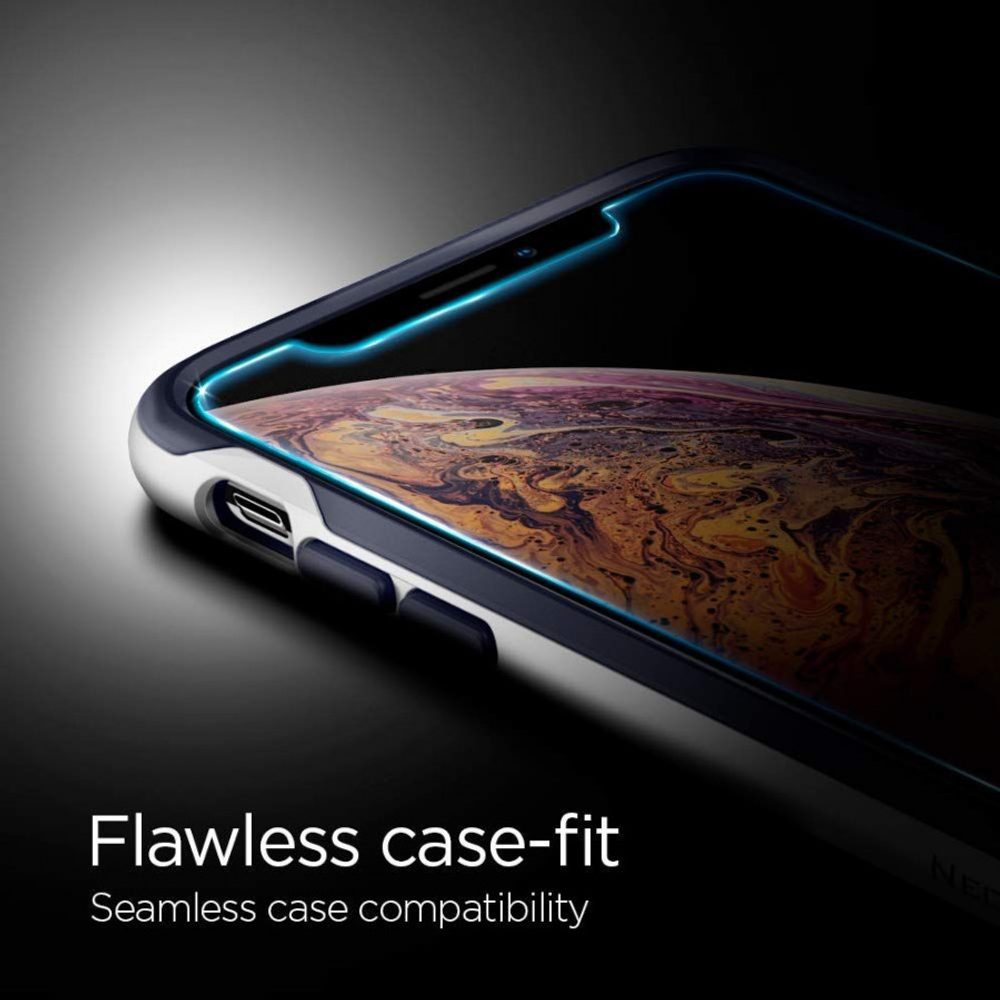 Spigen Glass ALM Glas.TR, 2 Bucăți Cu Aplicator, Folie De Sticlă Securizată, IPhone XR / 11