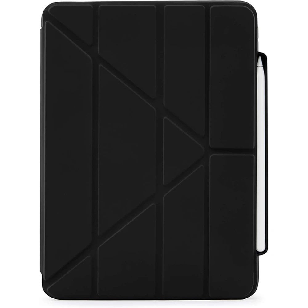 Pipetto Origami Pencil tok, Apple iPad Pro 11 2018 / 2020 / 2021 / 2022, iPad Air 4 10.9 2020 / Air 5 10.9 2022 / Air 11 2024 / 2025, fekete