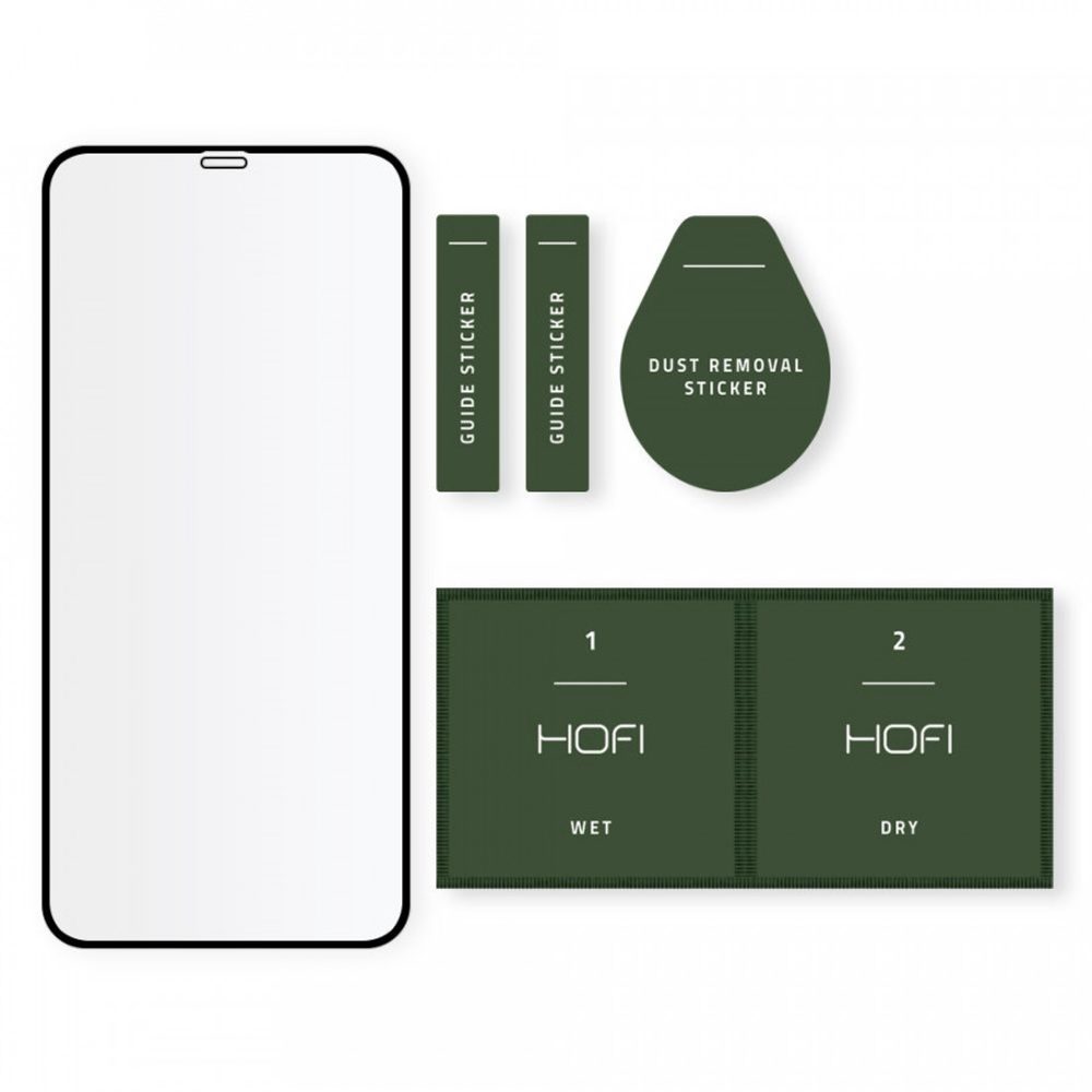 Hofi Full Pro+ Zaščitno Kaljeno Steklo, IPhone 12 / 12 Pro, črn