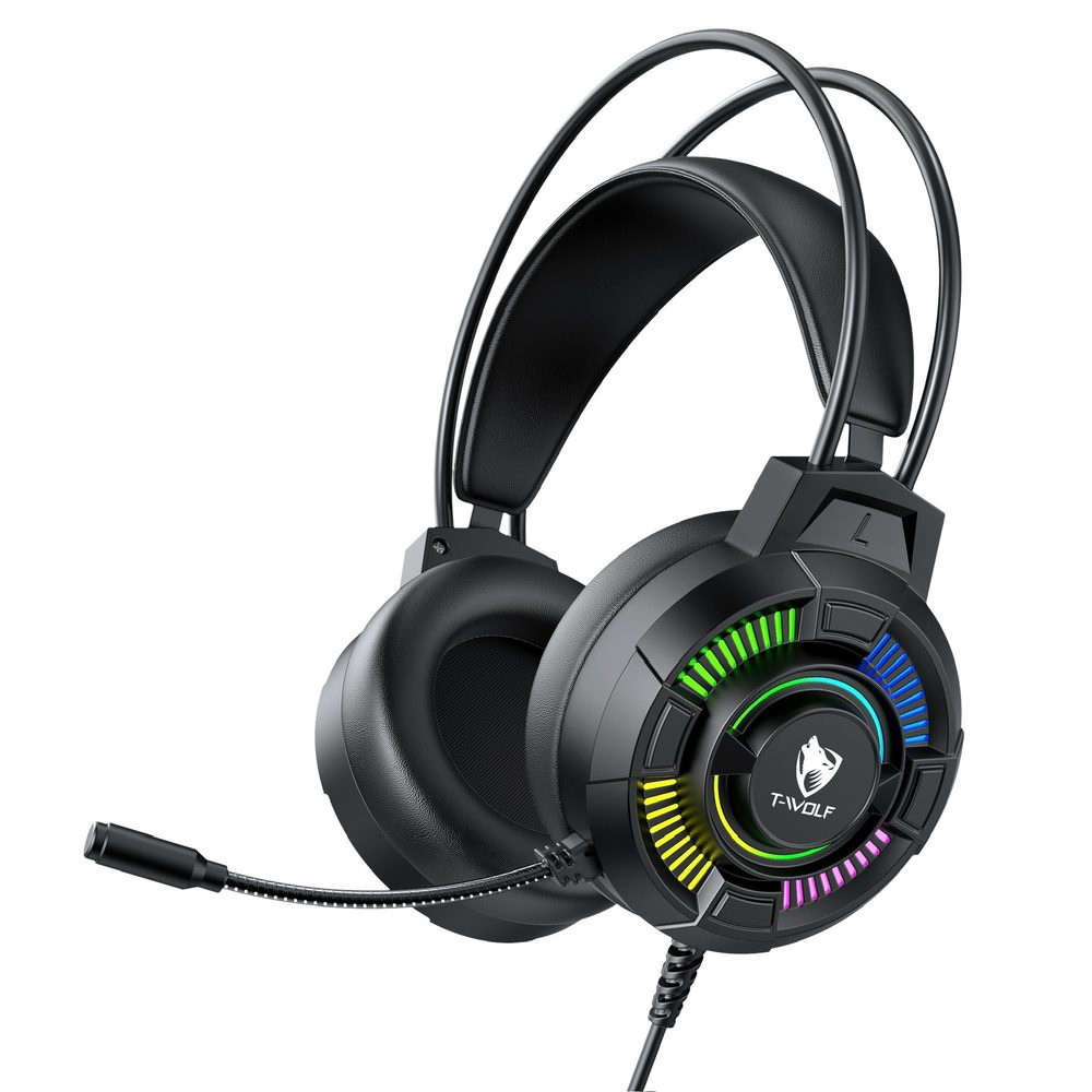 Levně T-WOLF H140 RGB Gaming Headset sluchátka