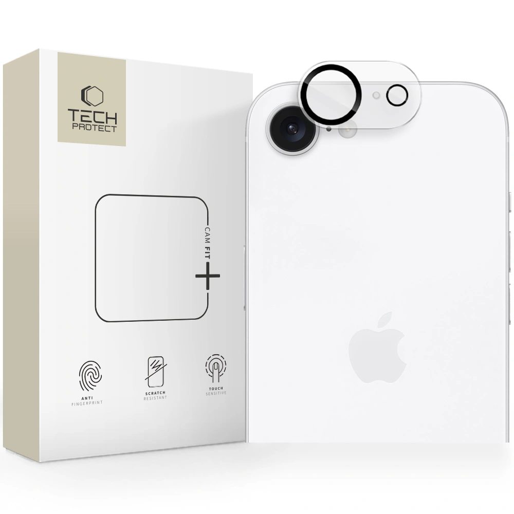Levně Tech-Protect Cam Fit+, sklíčko pro čočku fotoaparátu, iPhone 16e / 17e, průhledné