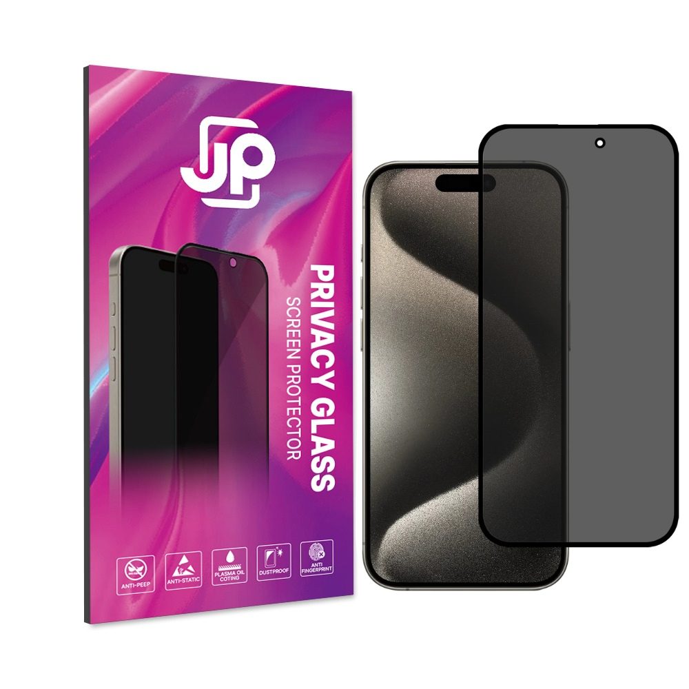 Levně JP Privacy Tvrzené sklo, iPhone Air, černé