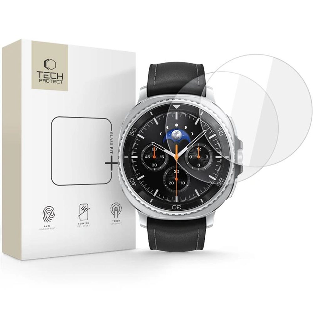 Tech-Protect edzett üveg Glass Fit+, Samsung Galaxy Watch 8 Classic (46 mm), 2 darab