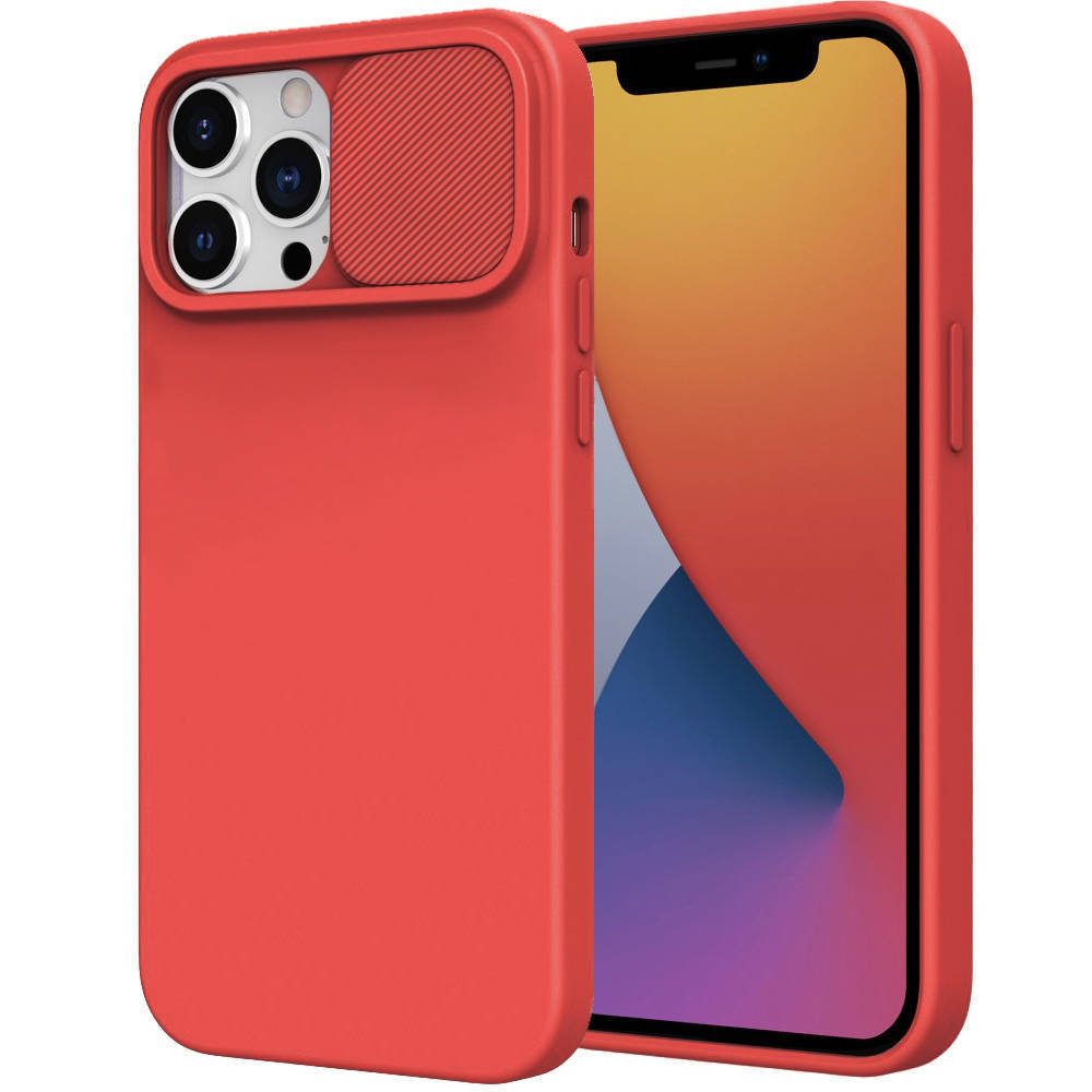 Husă Nexeri Cu Capac Pentru Cameră, IPhone 14 Pro Max, Roșie