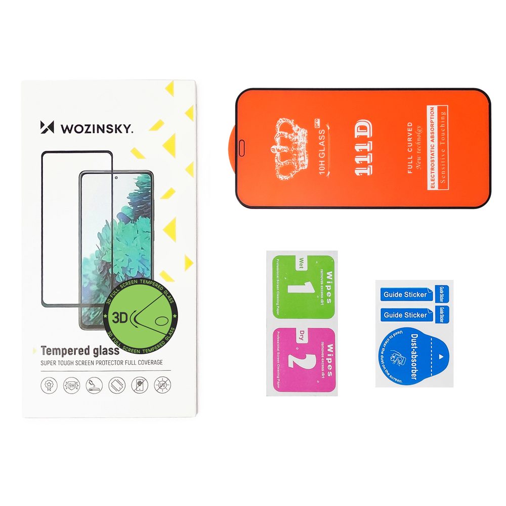 Wozinsky 2x 5D Zaštitno Kaljeno Staklo, IPhone 12 / 12 Pro, Crni