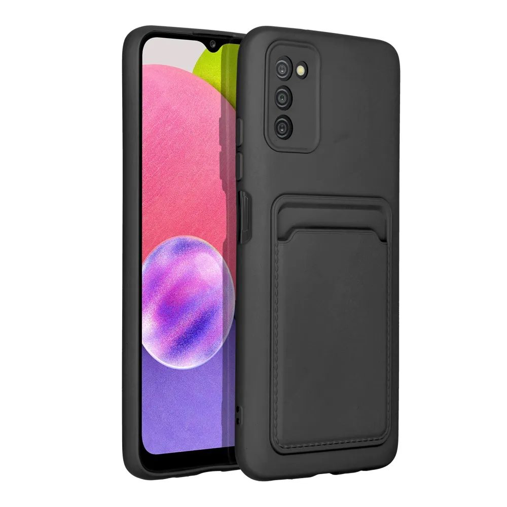 Husă Card Case, Samsung Galaxy A03s, Neagră