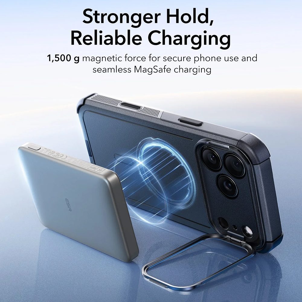 Kryt ESR Cyber Armor Kickstand, iPhone 17 Pro Max, čierny