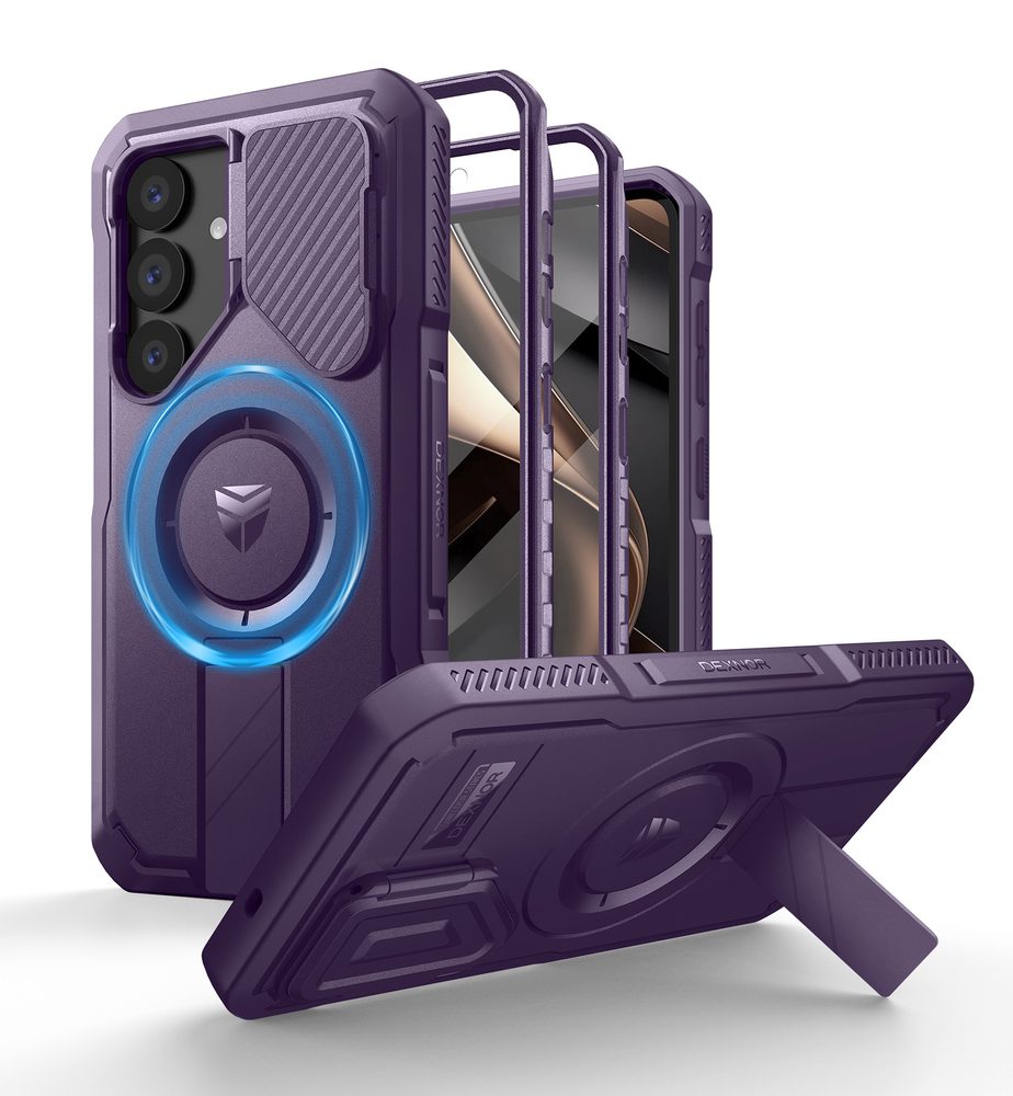 Dexnor MagSafe 360 Kickstand Camprotector Husă Samsung Galaxy S25, mov
