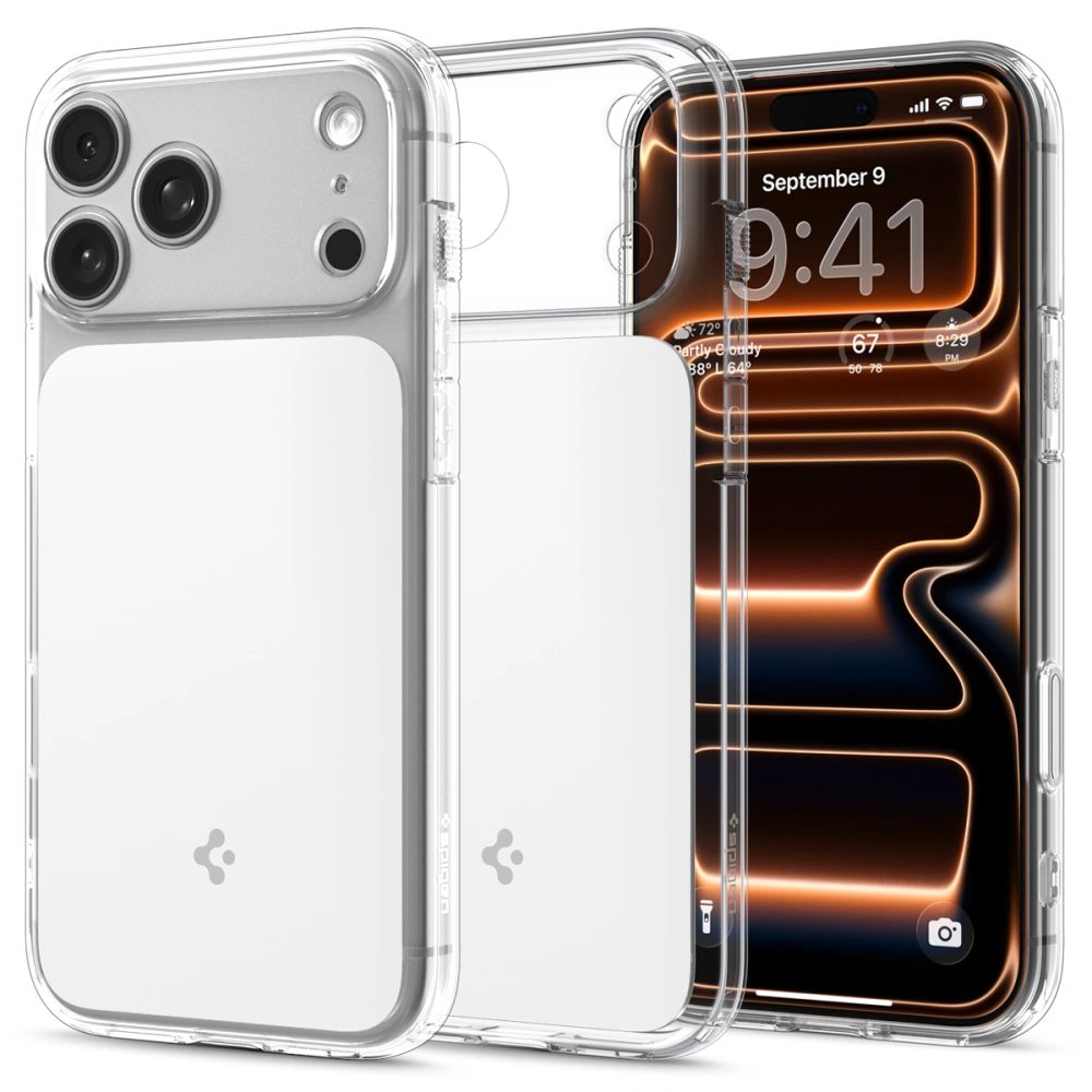 Spigen Ultra Hybrid "T" Mag s MagSafe, iPhone 17 Pro Max, biely