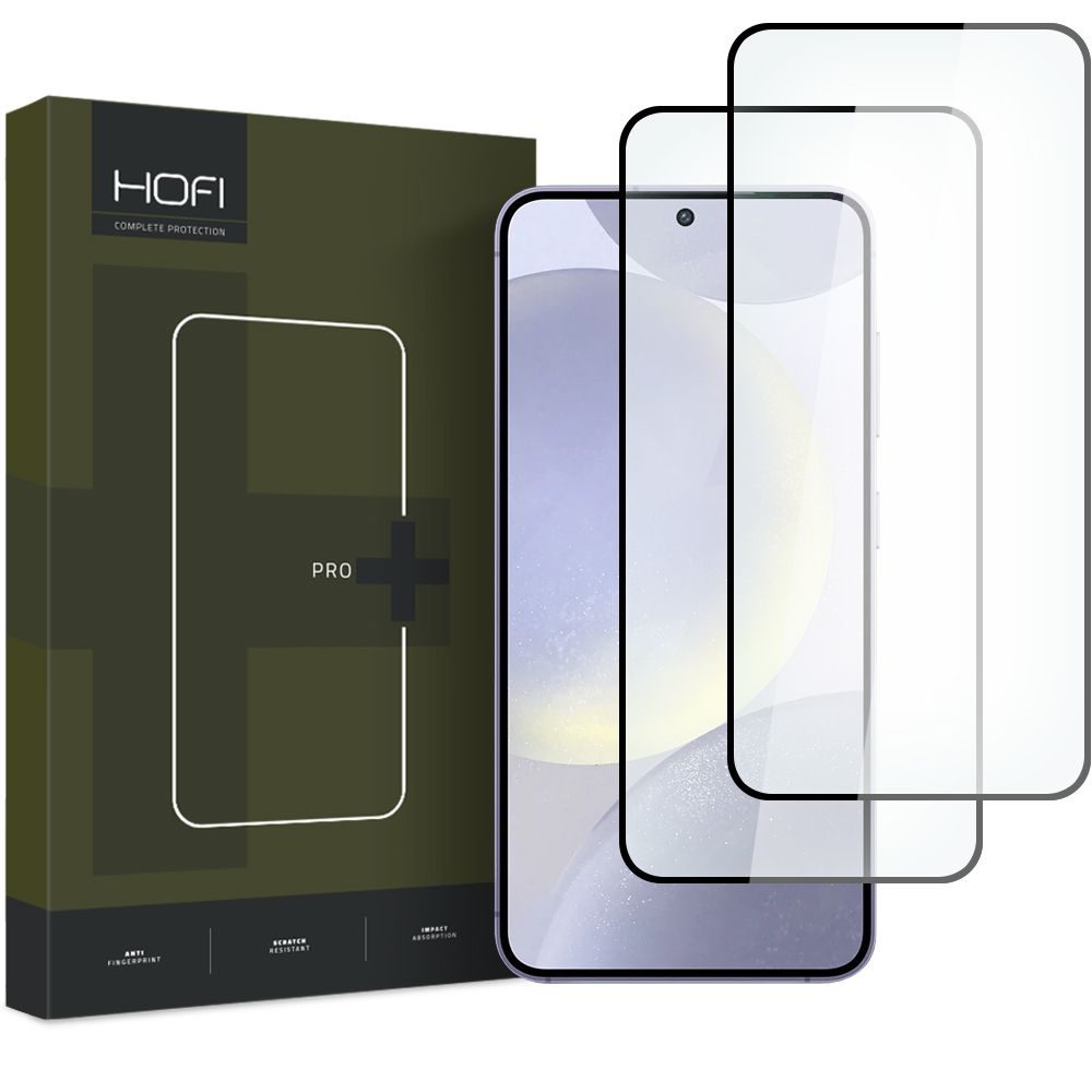 Hofi Pro+ Zaštitno Kaljeno Staklo, Samsung Galaxy S24, 2 Komada, Crna