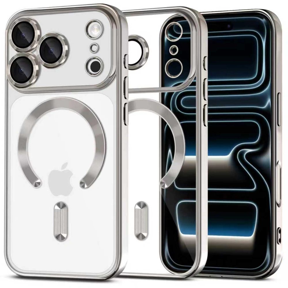 Tech-Protect MagFlex MagSafe iPhone 17 Pro Max, lesklá strieborná
