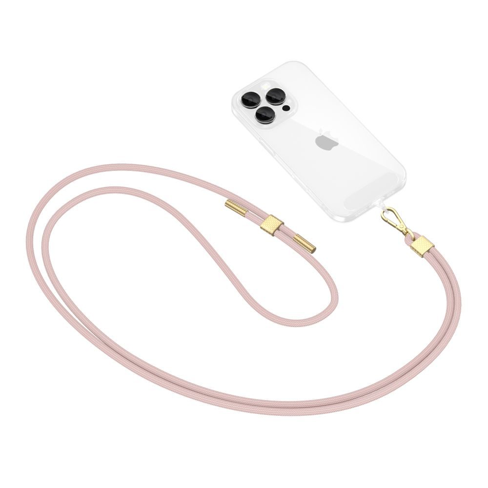 Tech-Protect C2S Crossbody popruh, růžový / zlatý