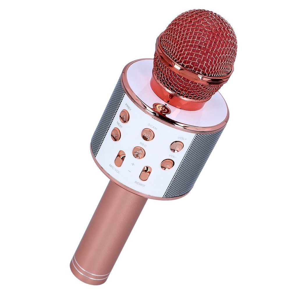 Vezeték Nélküli Mikrofon Karaoke Lejátszásvezérlővel, Rózsaszín