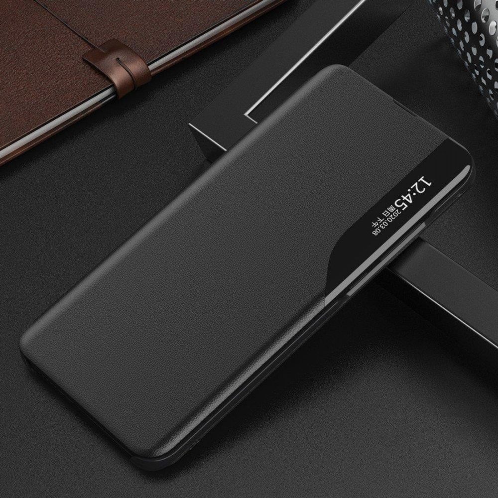 Eco Leather View Case, Samsung Galaxy S21 FE, čierne