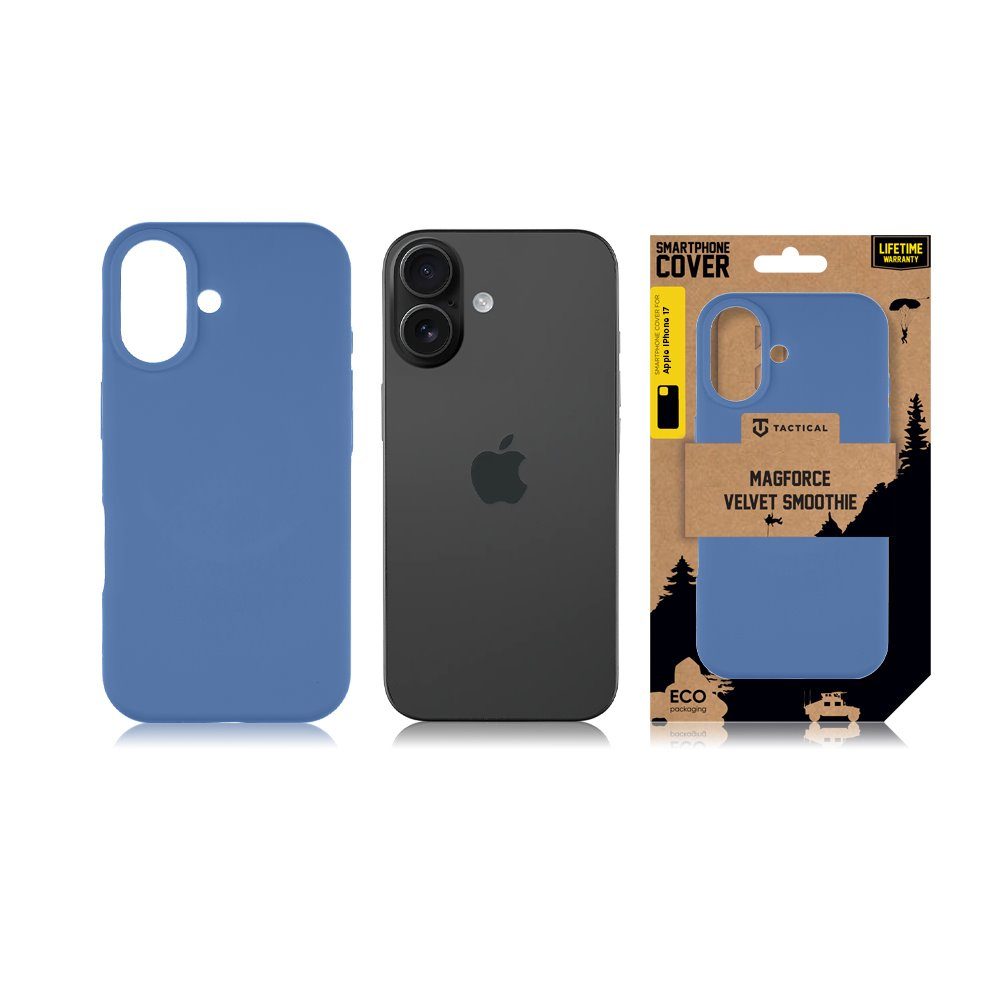 Tactical MagForce Velvet Smoothie kryt, iPhone 17, modrý