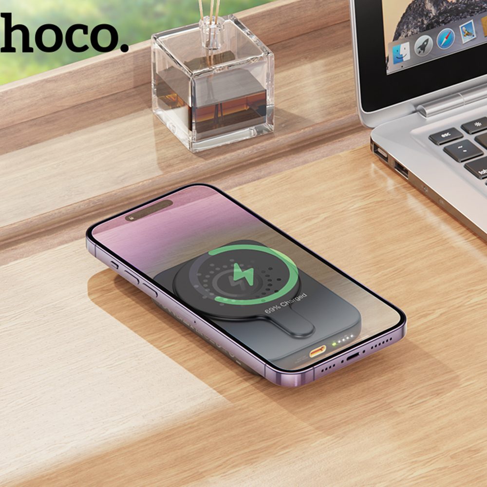 Hoco PowerBanka Esteem J117, Nabíjanie MagSafe, PD20W, QC3.0, 5000mAh, čierna