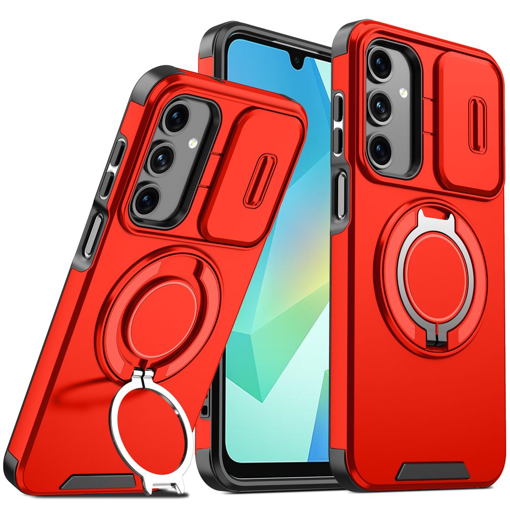 Camslide Stand borító, Samsung Galaxy A16, piros