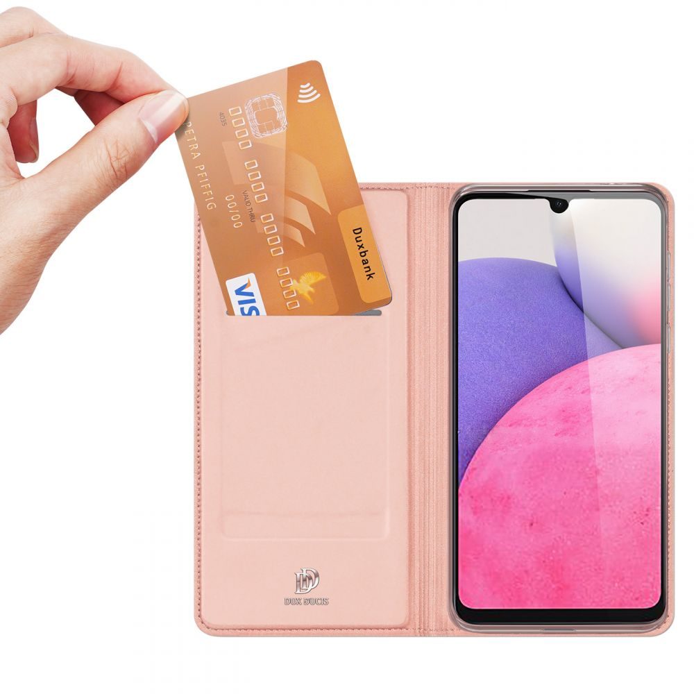 Dux Ducis Skin Pro, Knížkové Pouzdro, Samsung Galaxy A33 5G, Růžové