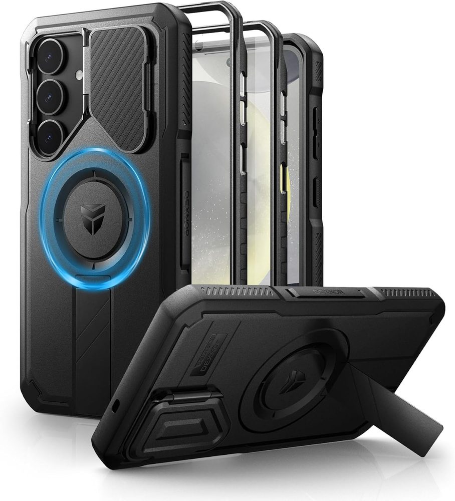 Levně Dexnor MagSafe 360 Kickstand Camprotector obal Samsung Galaxy S25 Plus, černý