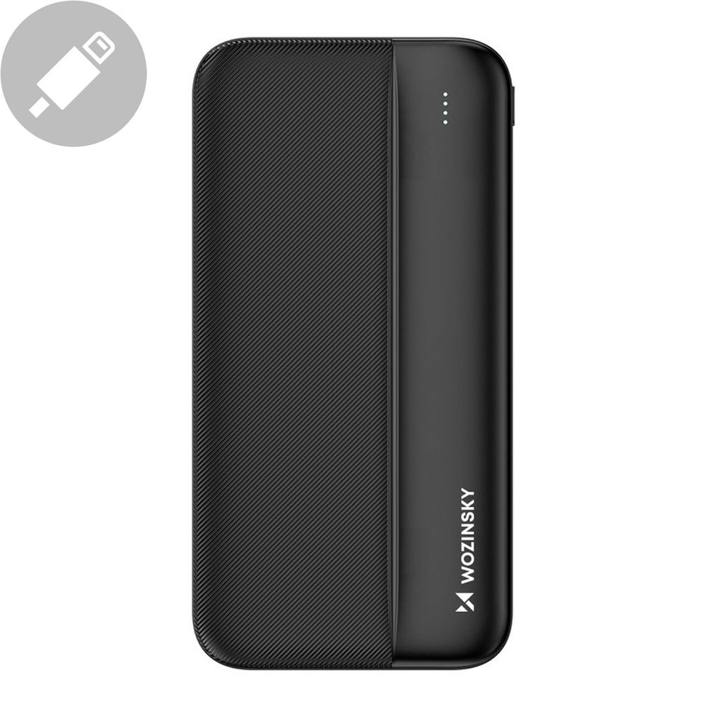 Wozinsky PowerBank Li-Po, 10000mAh, 2x USB, Crni (WPBBK1)