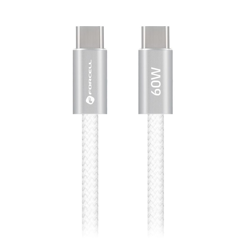 Levně Forcell F-Energy kabel USB-C - USB-C, QC4.0, PD, 3A, 60W, 1,2 m, bílý