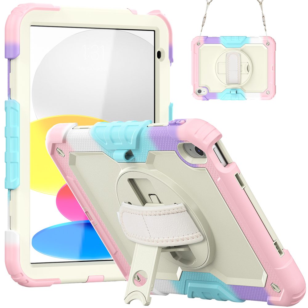 JP Solid360 Rainbow táblagép tok, iPad 10.9 2022 (iPad 10) / iPad 11 2025 (iPad 11)