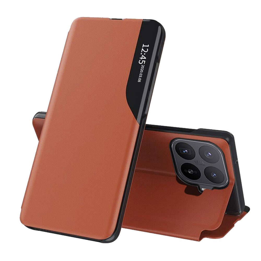 Husa Eco Leather View Case, Xiaomi 17T Pro, portocaliu