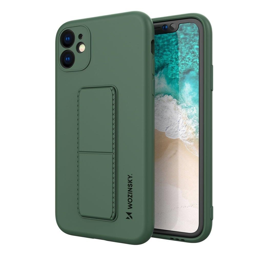 Carcasă Wozinsky Kickstand, IPhone 12, Verde închis