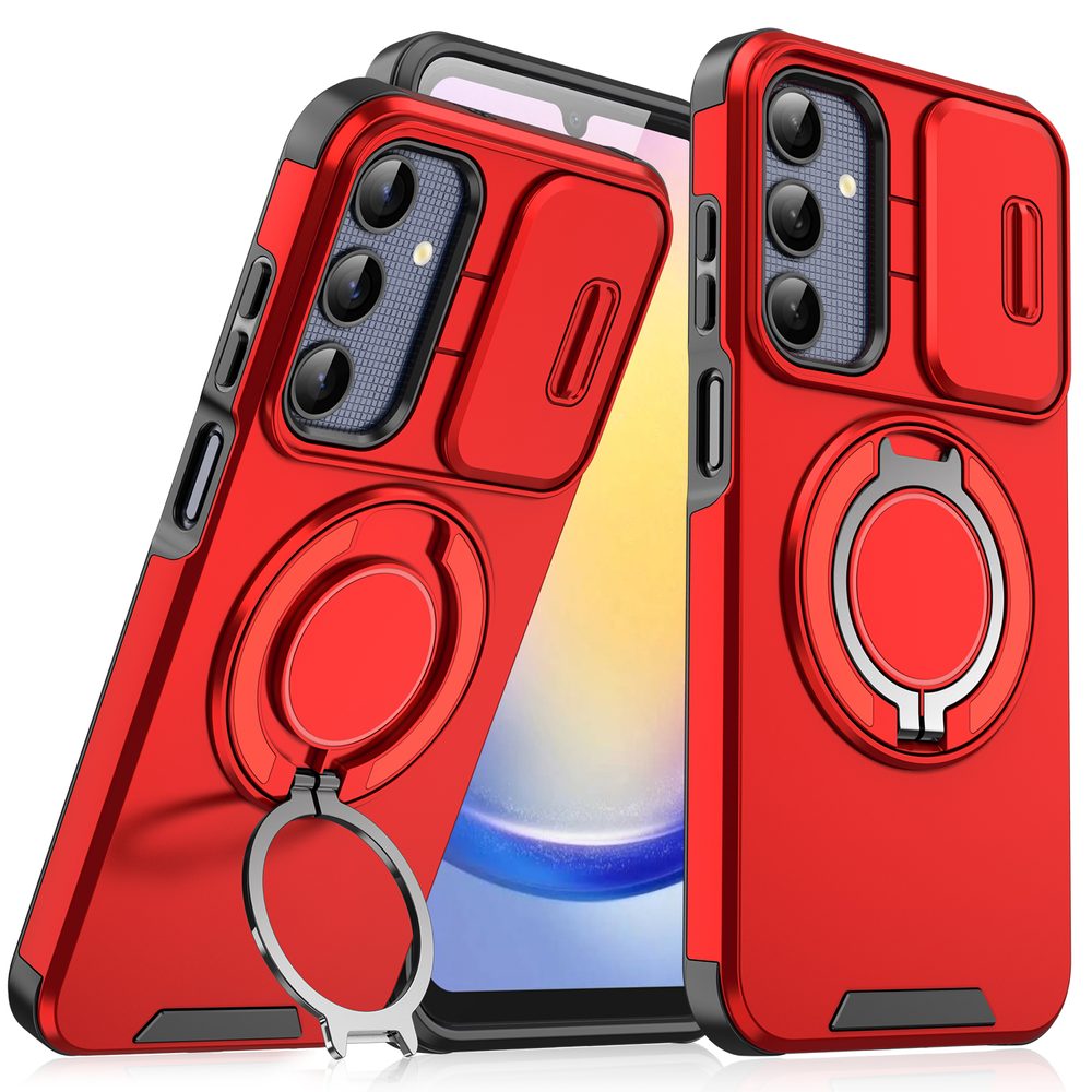 Camslide Stand borító, Samsung Galaxy A25, piros
