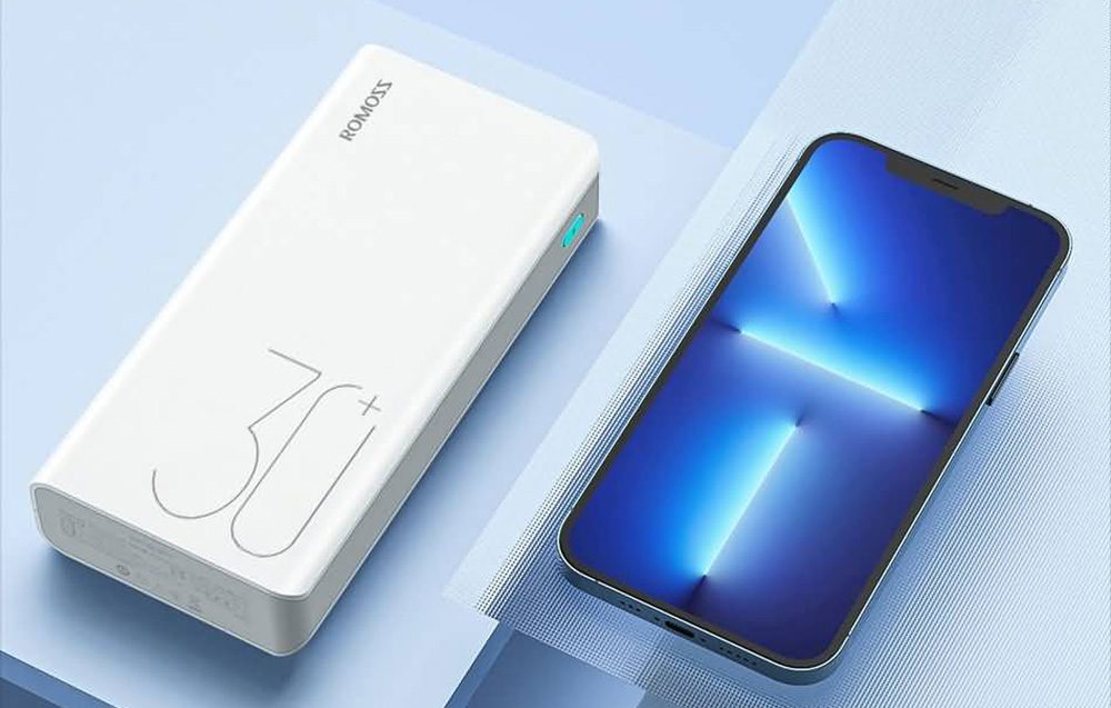 Romoss Sense 8+ Powerbanka 30000mAh, Biela