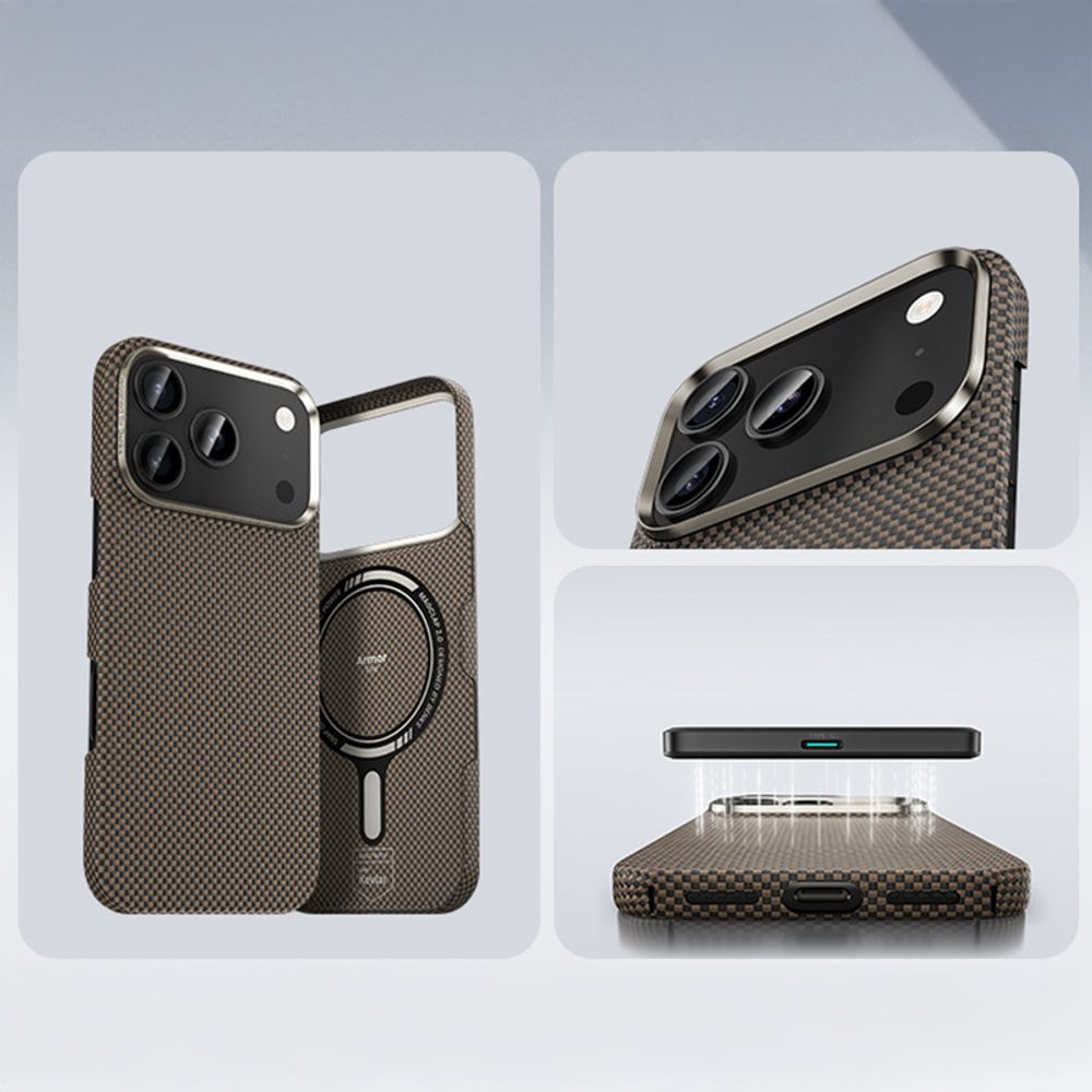 Benks Magnetic Armor Tint Kevlar obal, iPhone 17 Pro, zlatý