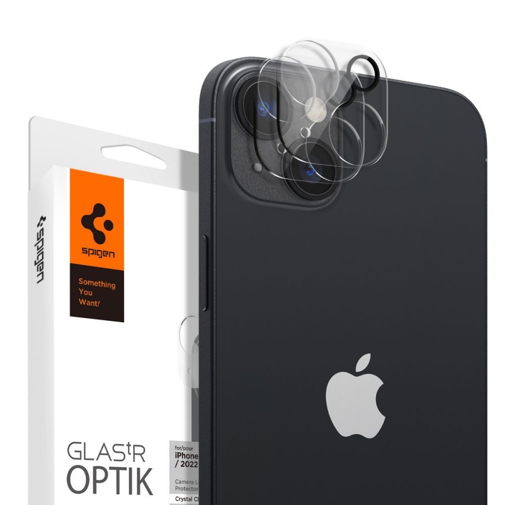 Spigen Optik.TR Ez Fit Zaštita Za Kameru, 2 Komada, IPhone 14 / 14 Plus, Crystal Clear