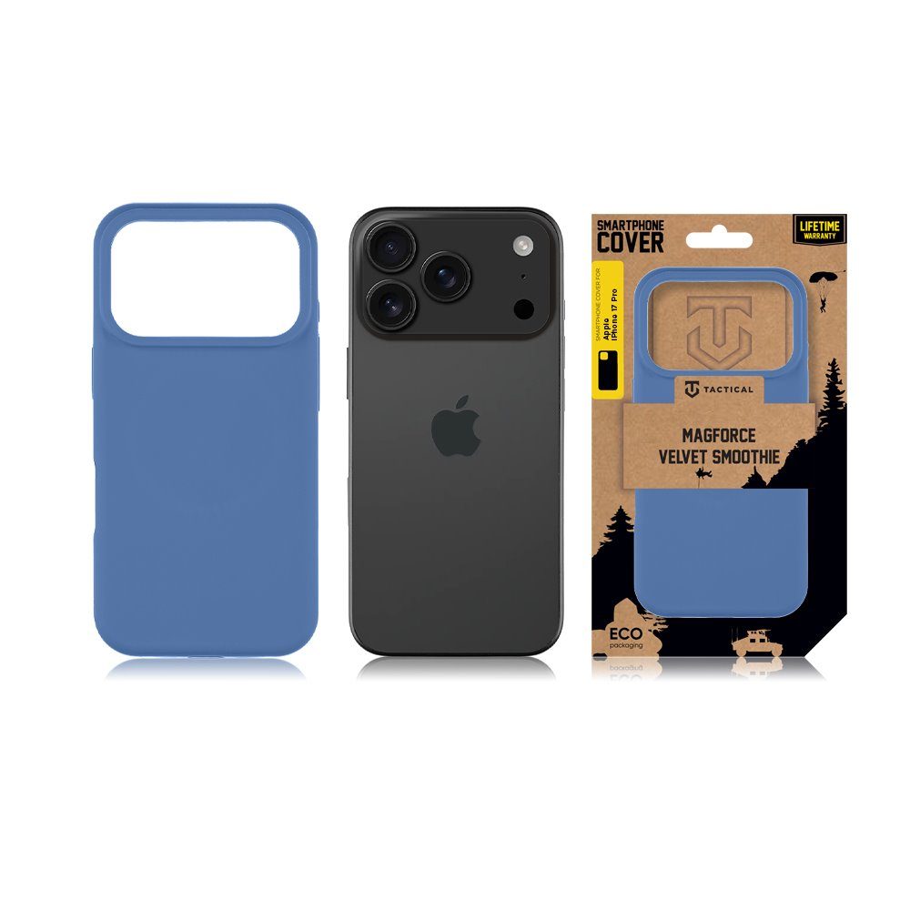 Tactical MagForce Velvet Smoothie kryt, iPhone 17 Pro, modrý