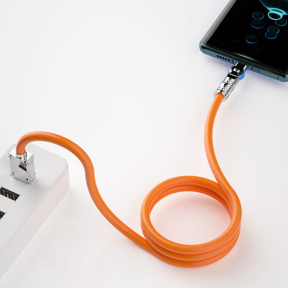 Dudao Kotni Kabel, Vrtljiv Za 180°, USB-A - Lightning, 30 W, 1 M, Oranžen